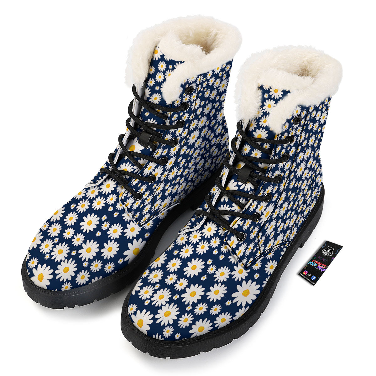 Little Daisy Daisy Print Winter Boots-grizzshop