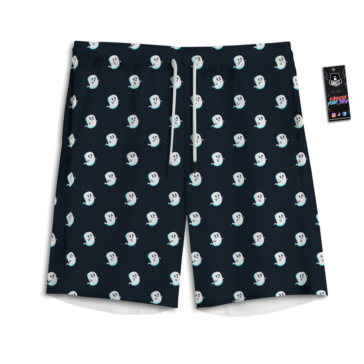 Oak Maple Print Pattern Men's Athletic Shorts