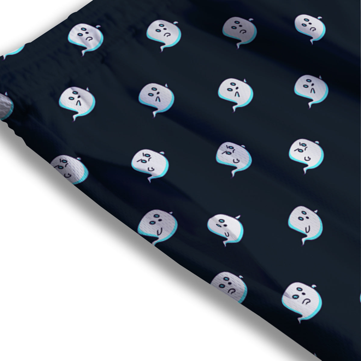 Little Ghost Cute Print Pattern Mesh Shorts-grizzshop