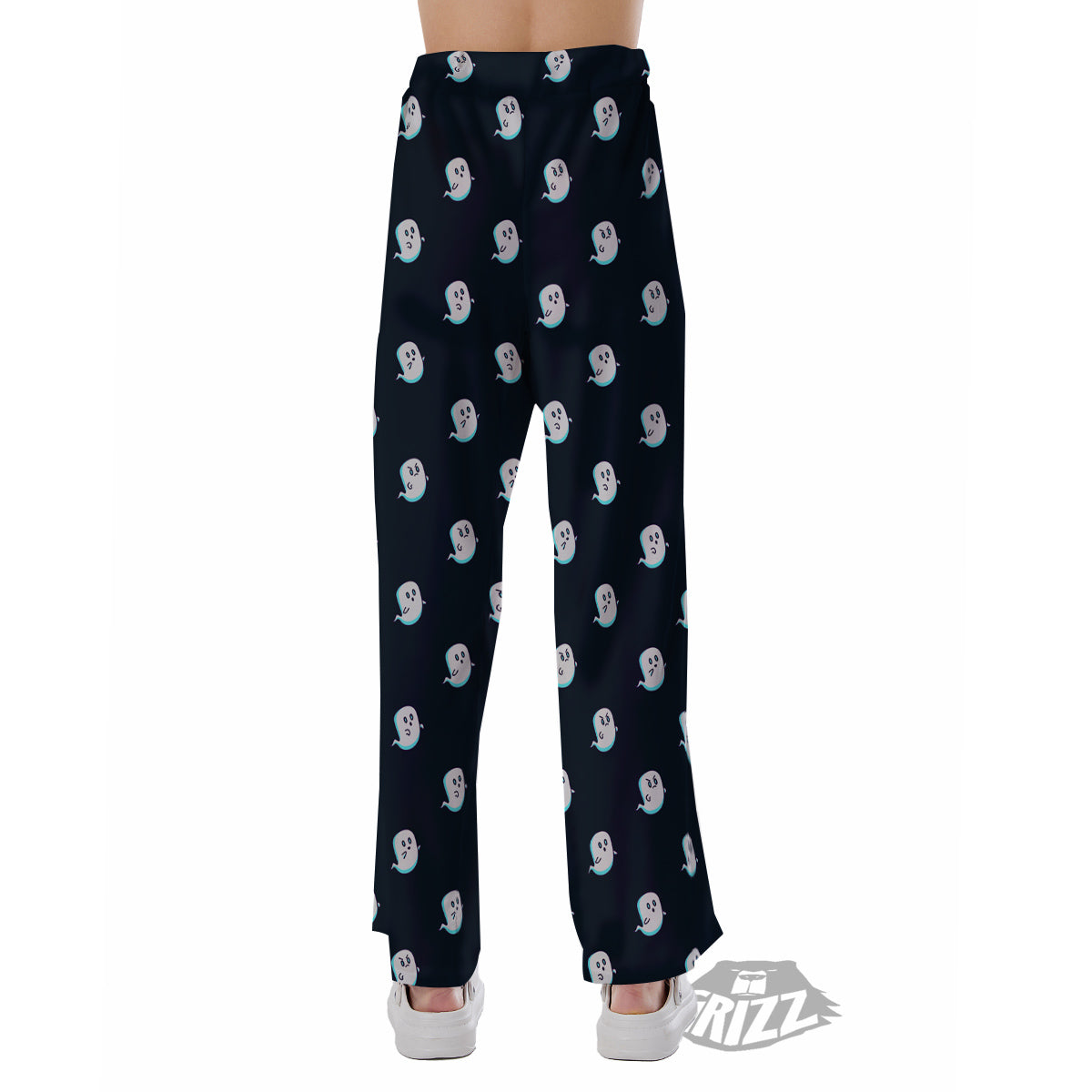 Little Ghost Cute Print Pattern Pajama Pants-grizzshop