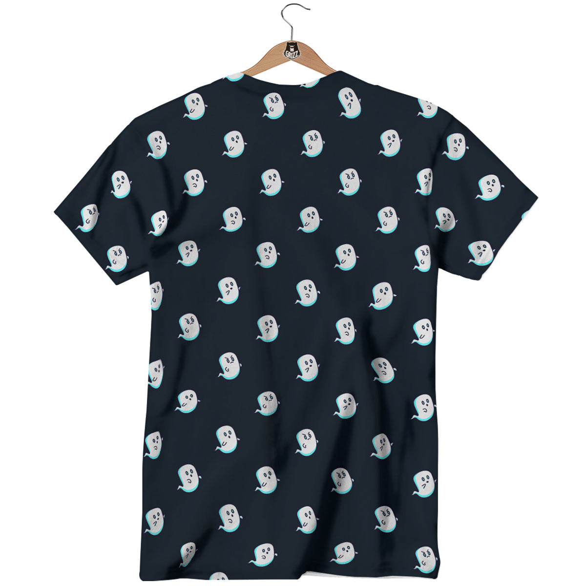 Little Ghost Cute Print Pattern T-Shirt-grizzshop
