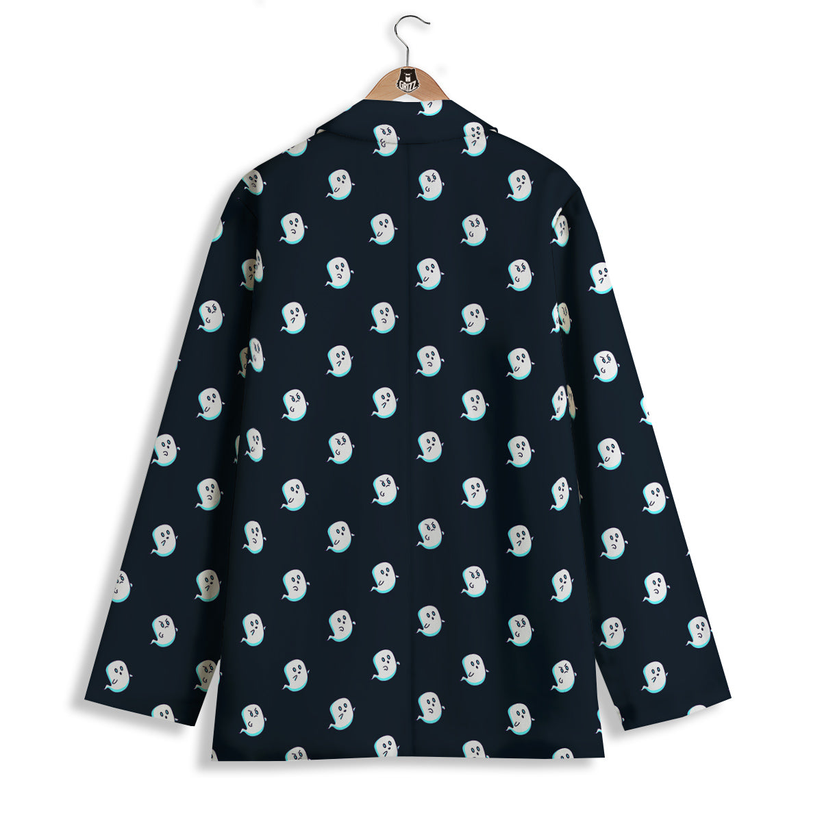 Little Ghost Cute Print Pattern Women's Blazer-grizzshop