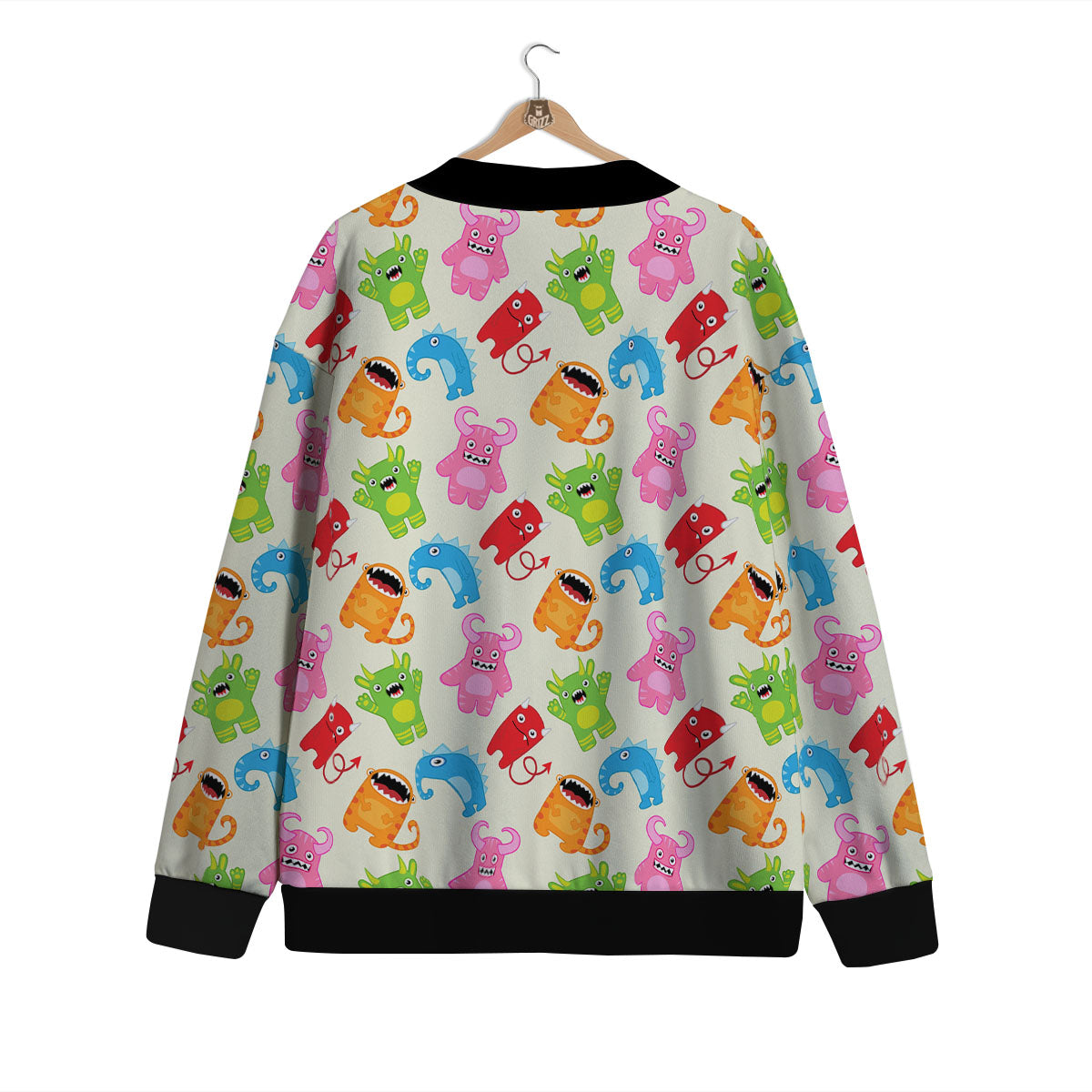 Little Monster Print Pattern Cardigan-grizzshop