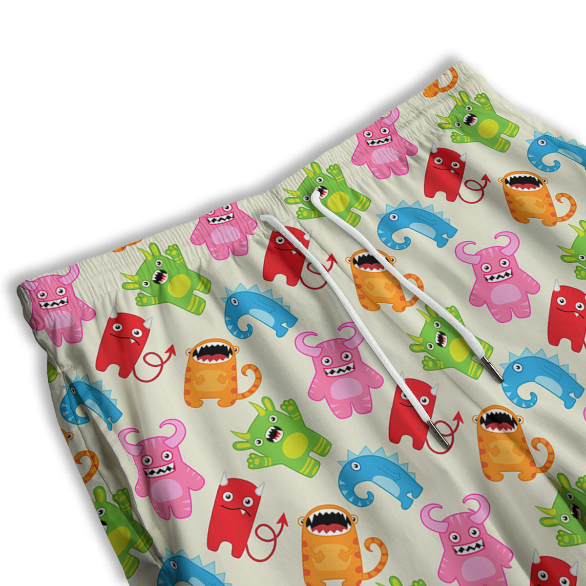Little Monster Print Pattern Men's Athletic Shorts