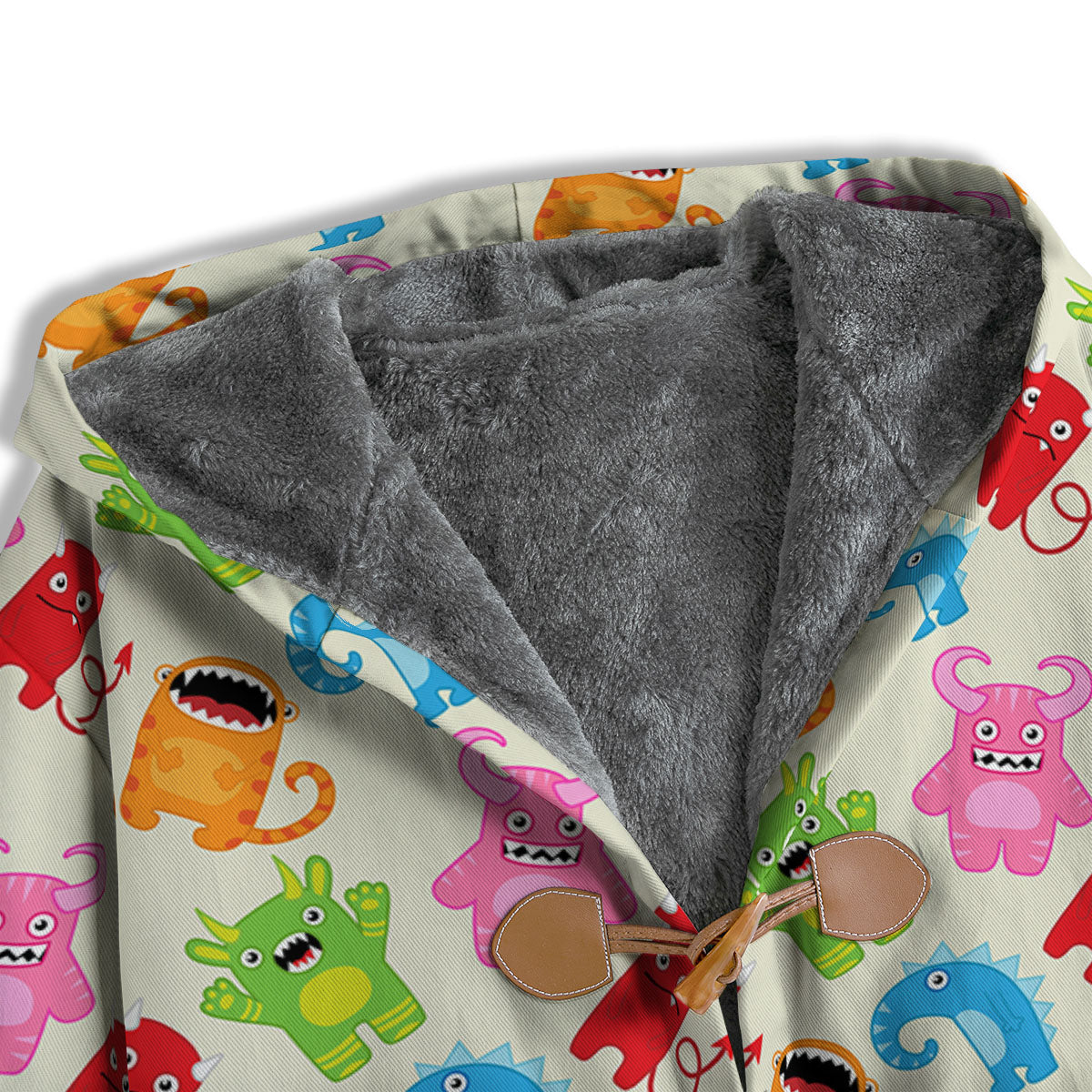 Little Monster Print Pattern Men's Windbreaker Jacket-grizzshop