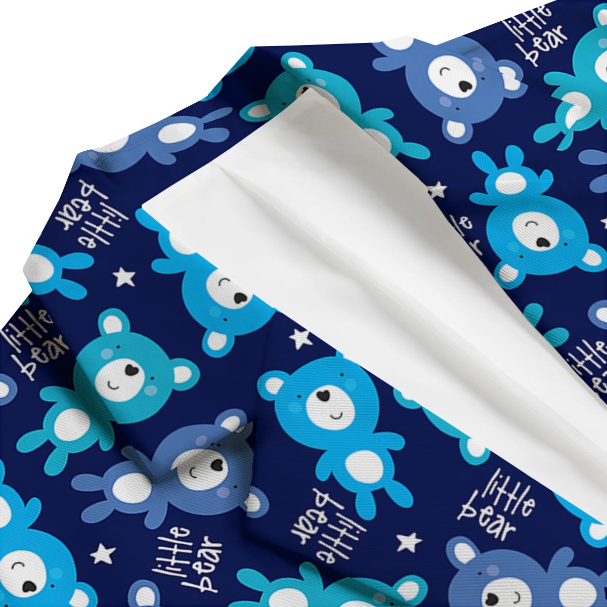 Little Teddy Bear Pattern Print Men's Blazer-grizzshop
