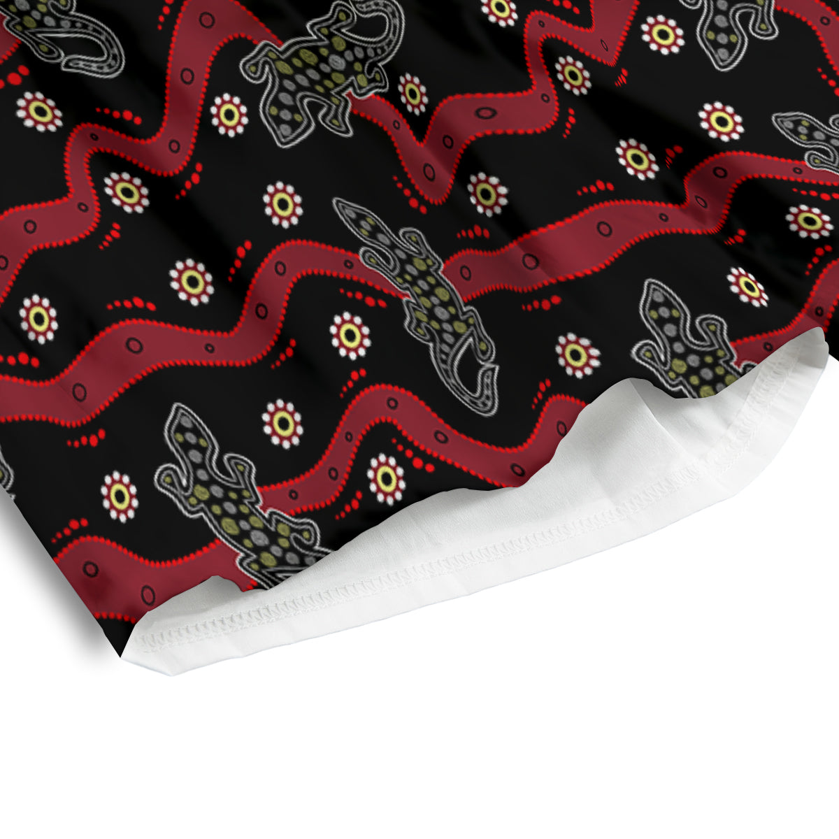 Lizard Aboriginal Print Pattern Men's Athletic Shorts