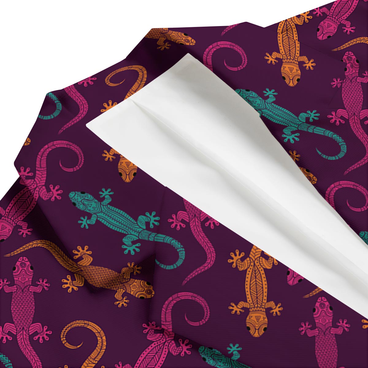 Lizard Pattern Print Men's Blazer-grizzshop