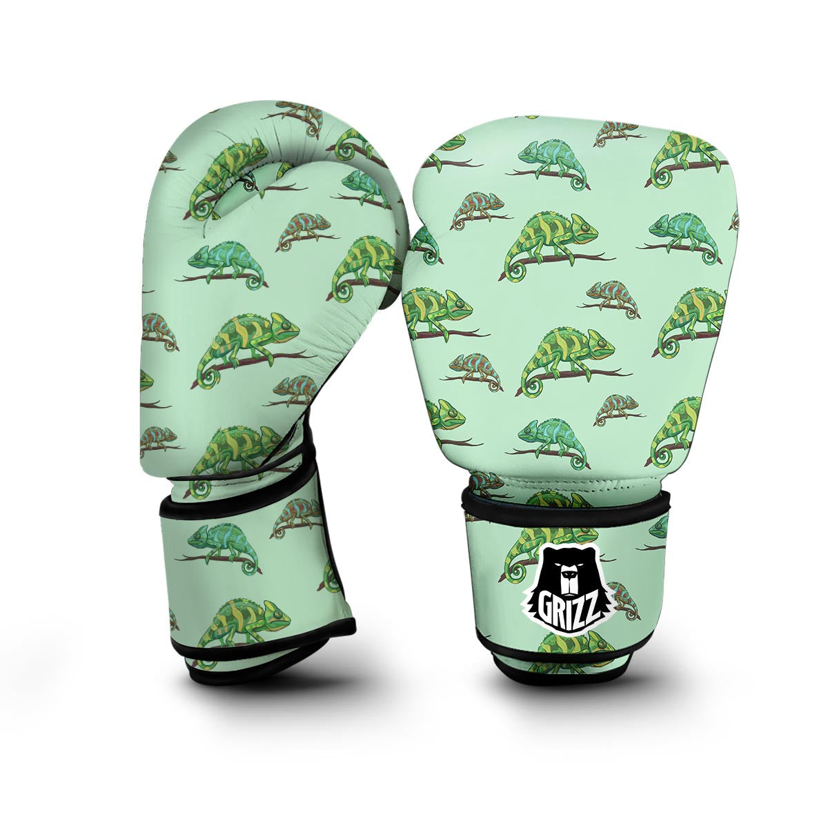 Lizard Print Pattern Boxing Gloves-grizzshop