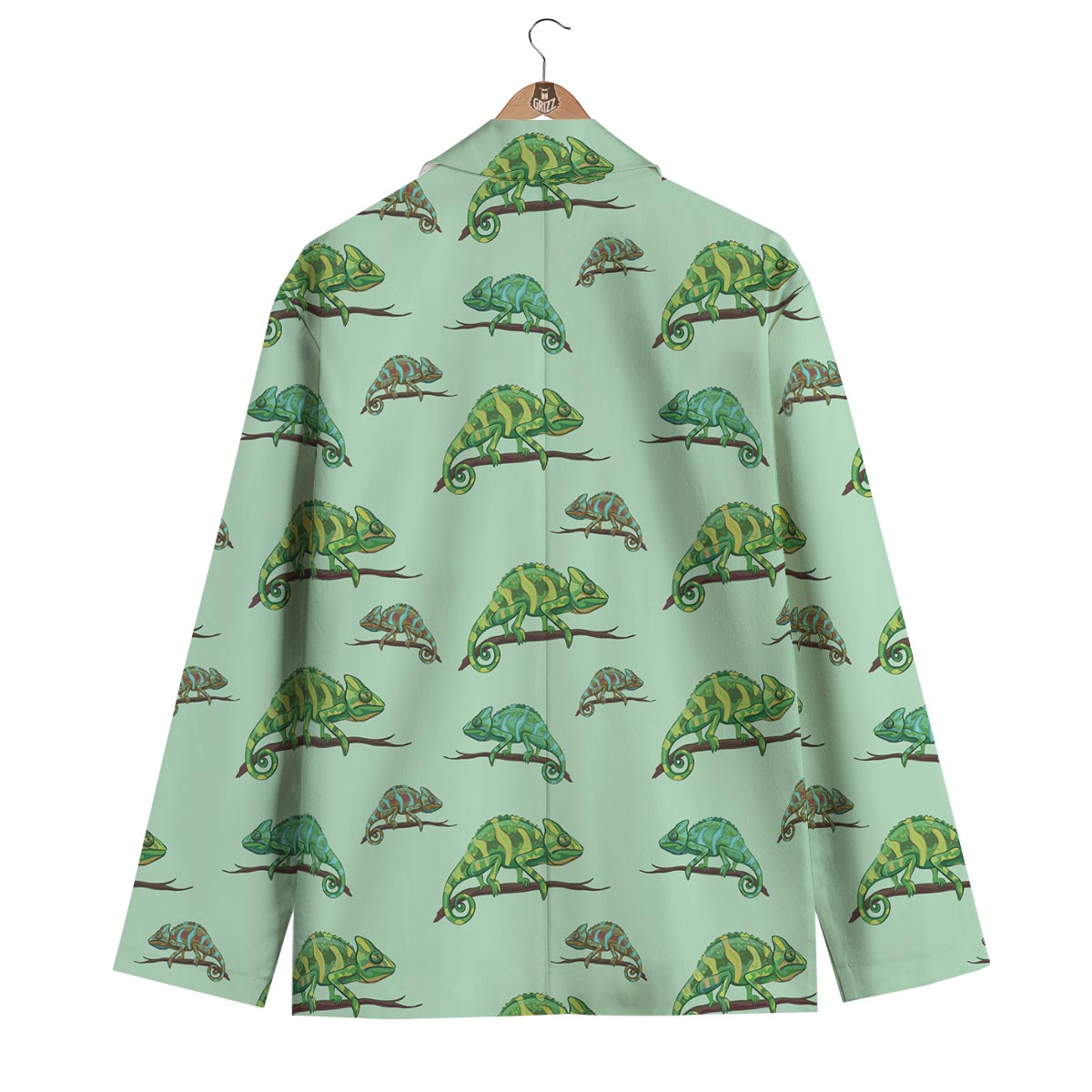 Lizard Print Pattern Men's Blazer-grizzshop