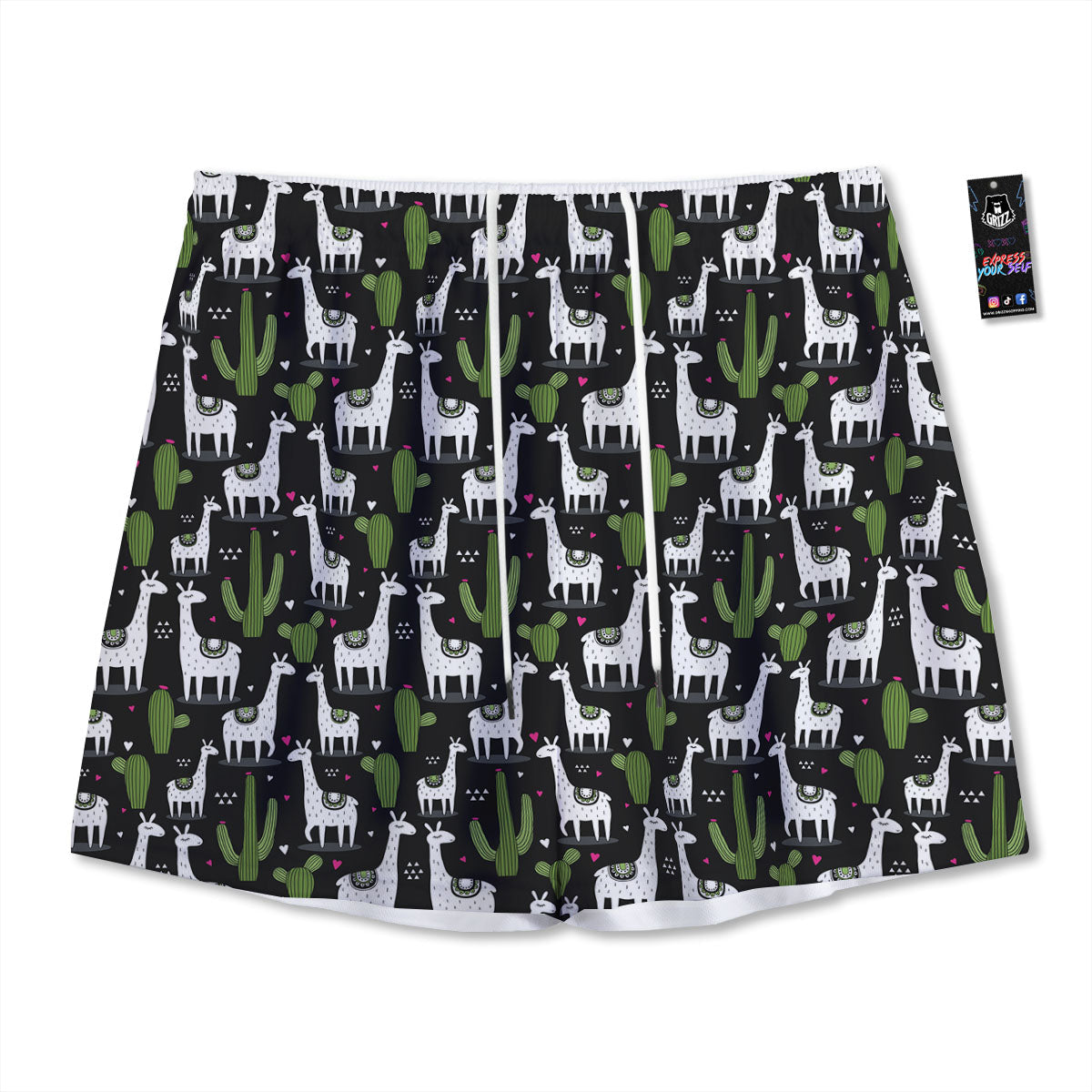 Kaleidoscope Lights Gold Print Mesh Shorts