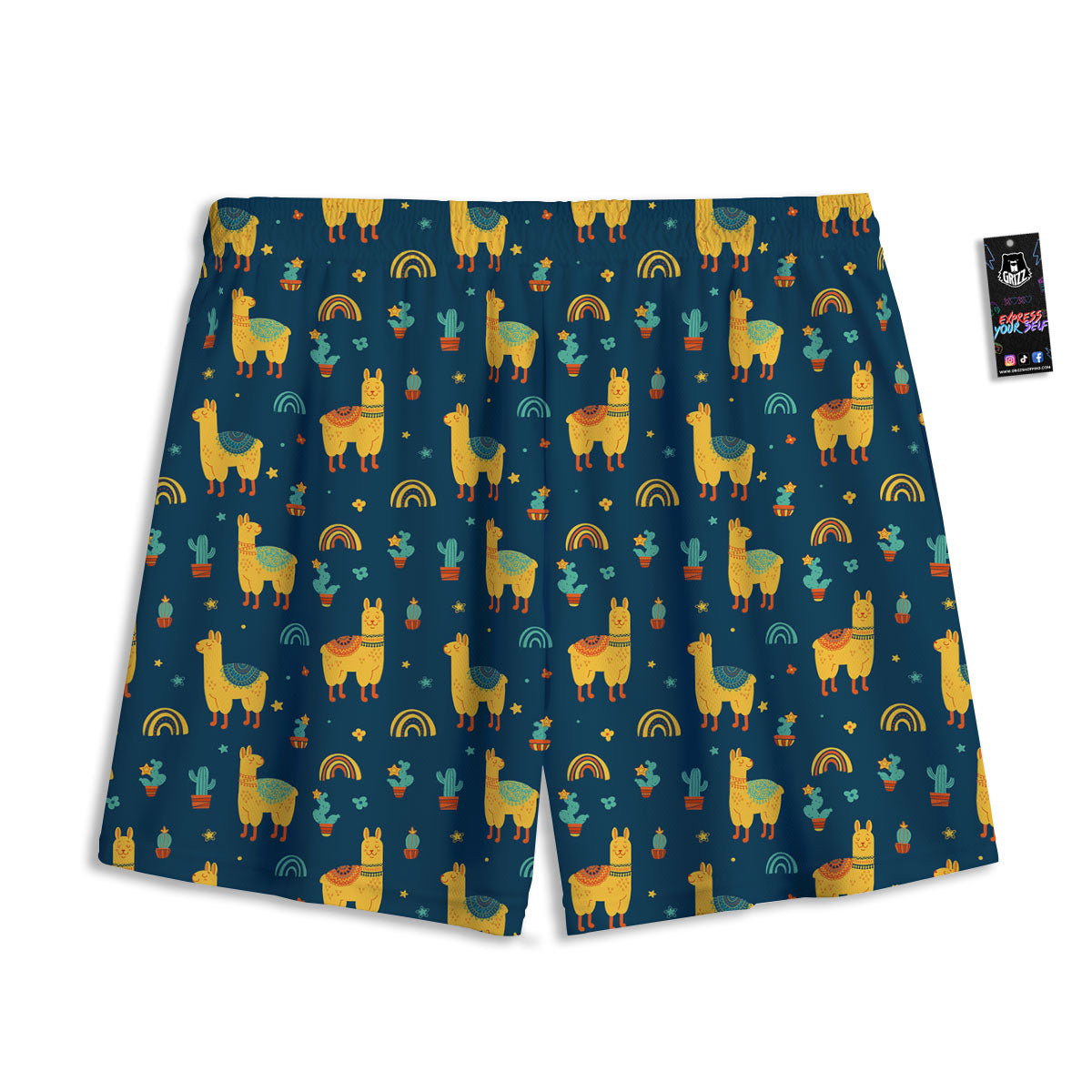Kente Ethnic Print Pattern Mesh Shorts