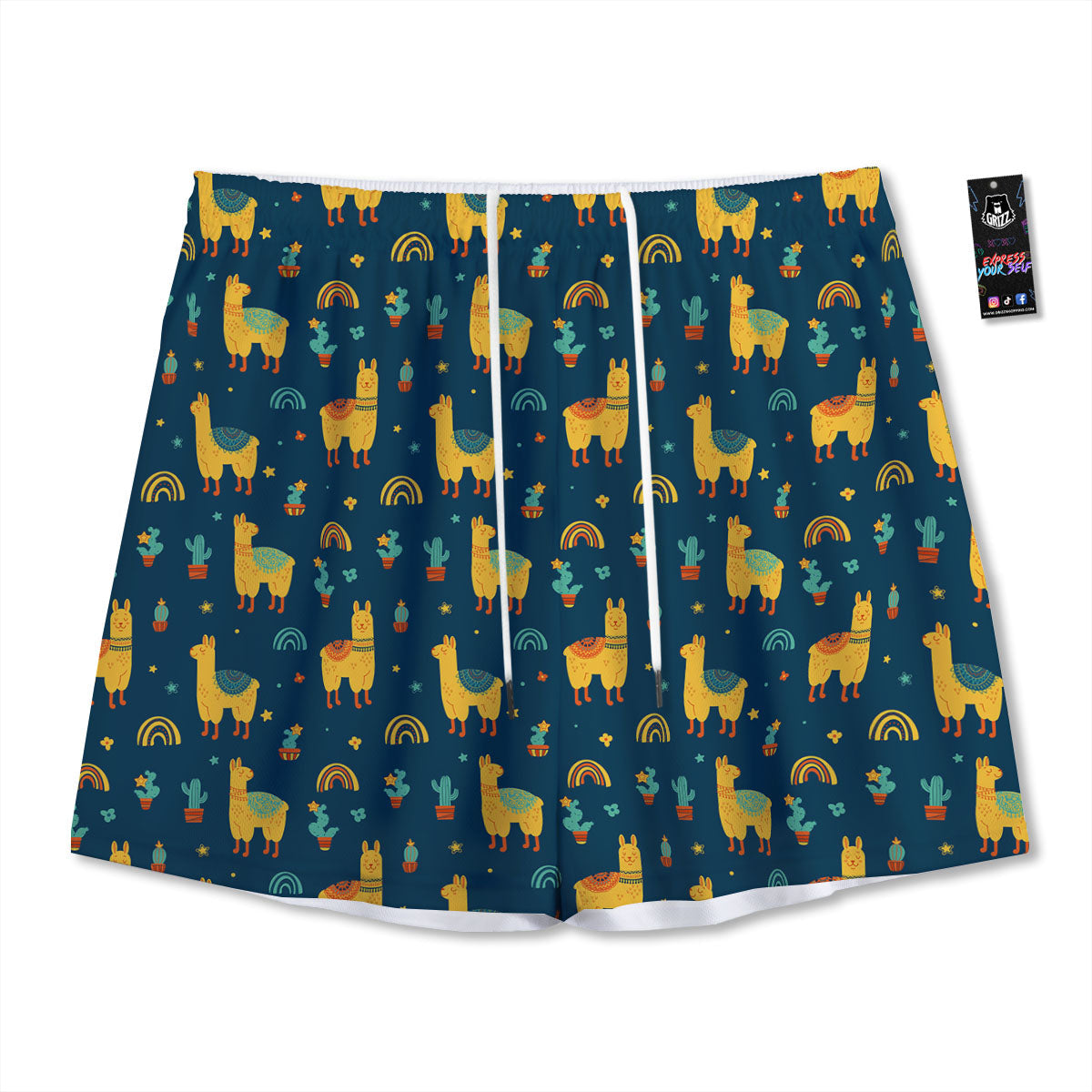 Kente Ethnic Print Pattern Mesh Shorts