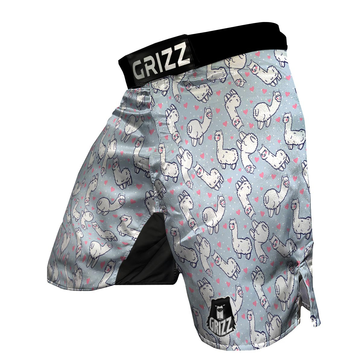 Llama Pattern Print MMA Shorts-grizzshop