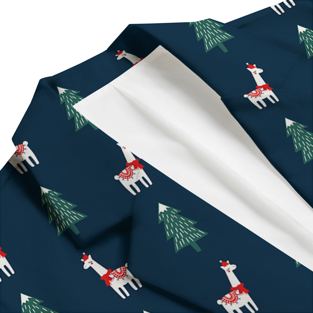 Llama Xmas Print Pattern Men's Blazer-grizzshop