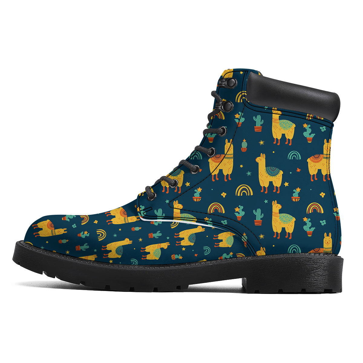 Llama Yellow Print Pattern Boots-grizzshop