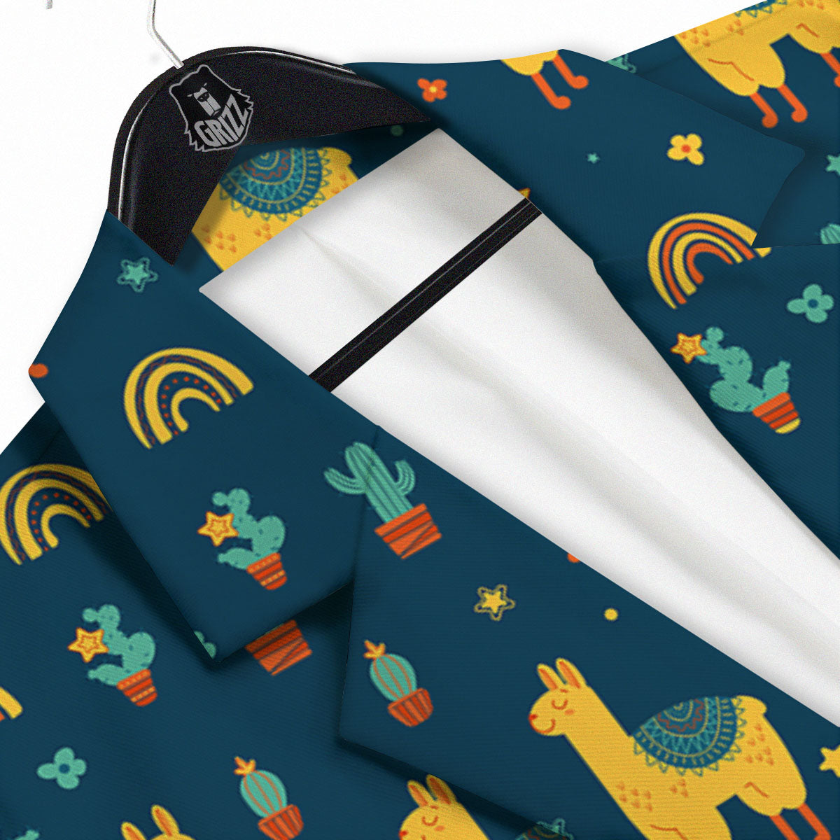 Llama Yellow Print Pattern Men's Sport Coat-grizzshop