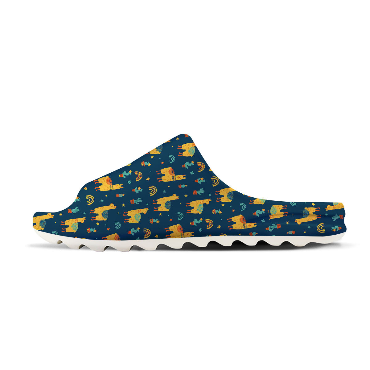 Llama And Cute Cactus Print Pattern Sandals-grizzshop