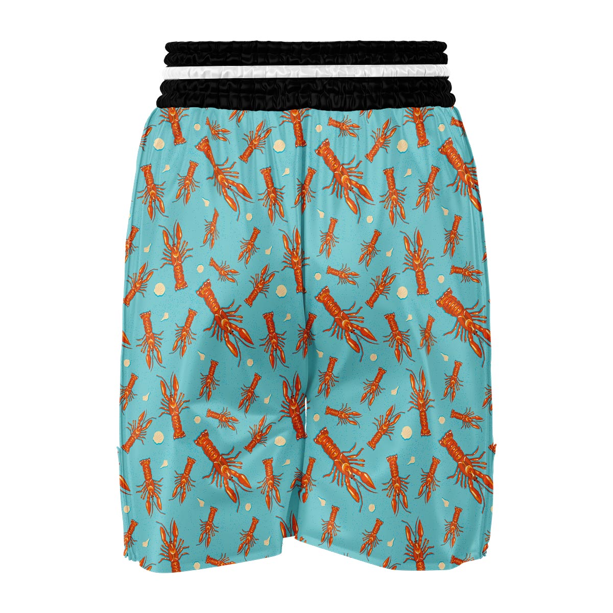 Lobster Pattern Print Boxing Shorts-grizzshop