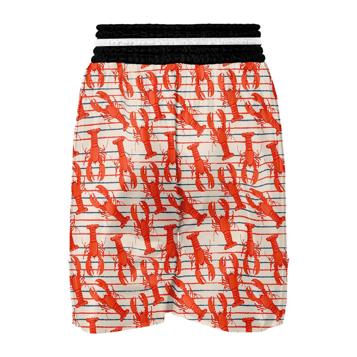 Lobster Print Pattern Boxing Shorts-grizzshop