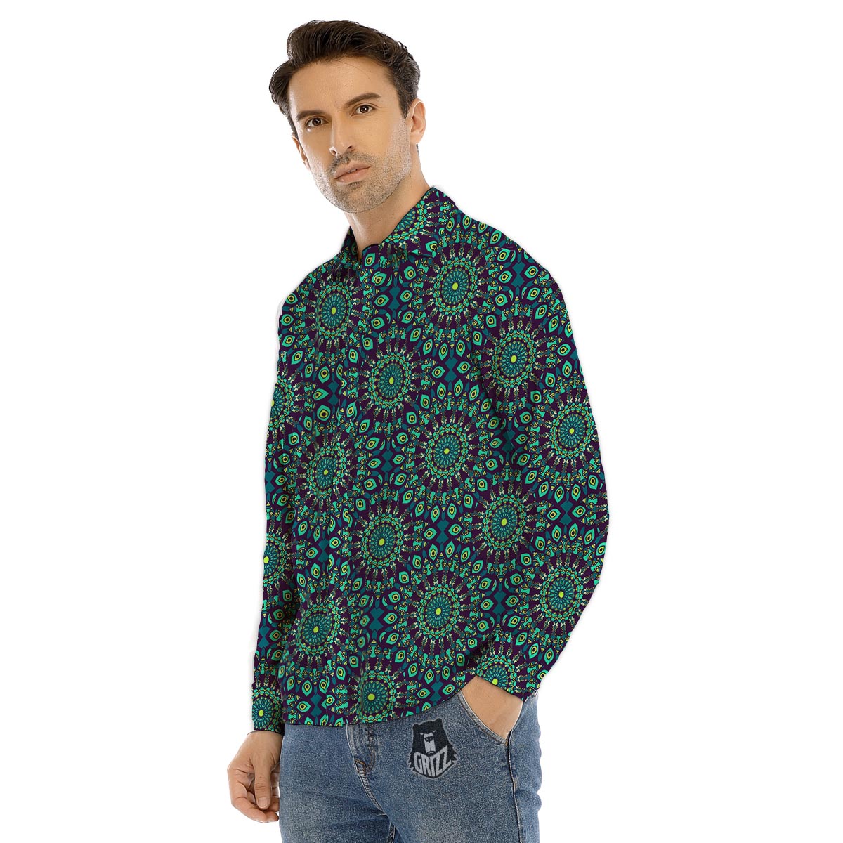 Lollipop Candy Pink Print Pattern Men's Dress Shirts-grizzshop