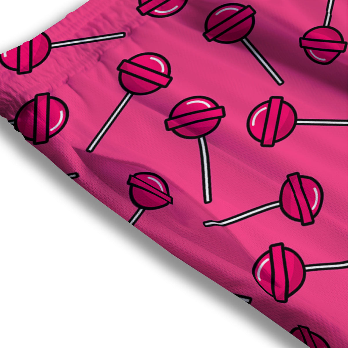 Lollipop Candy Pink Print Pattern Mesh Shorts