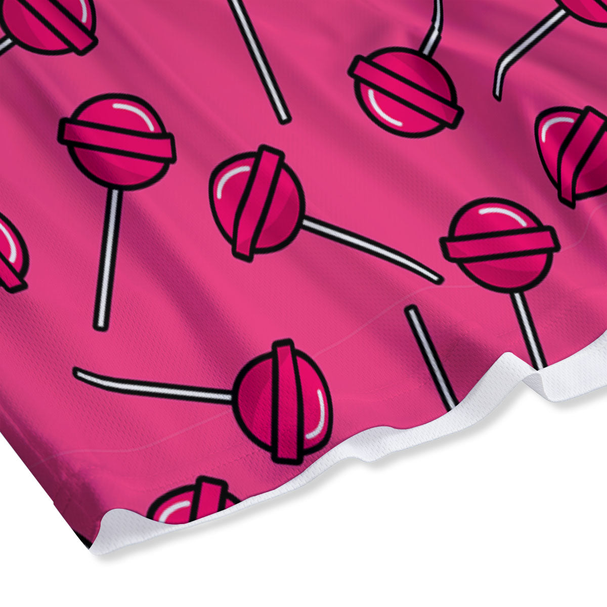 Lollipop Candy Pink Print Pattern Mesh Shorts