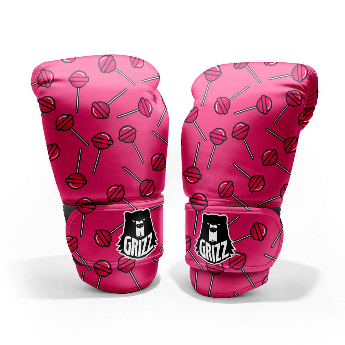 Lollipop Candy Pink Print Pattern Pro Boxing Glove