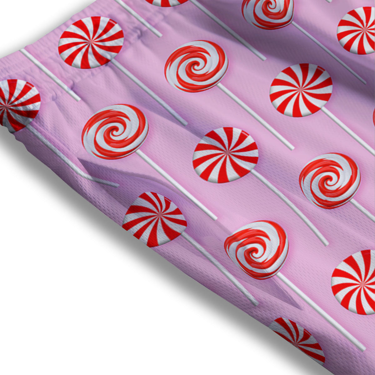 Lollipop Candy Red Print Pattern Mesh Shorts