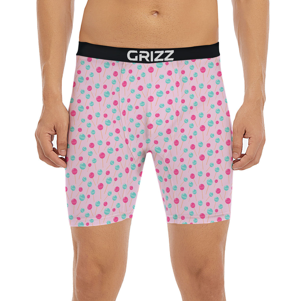 Lollipop Cartoon Print Pattern Boxer Briefs-grizzshop