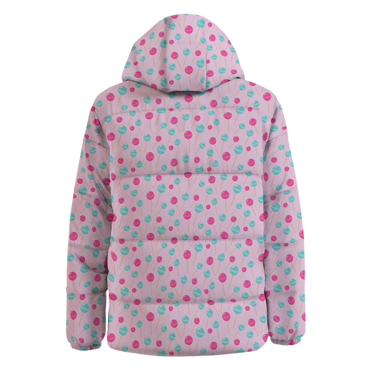 Lollipop Cartoon Print Pattern Down Jacket-grizzshop