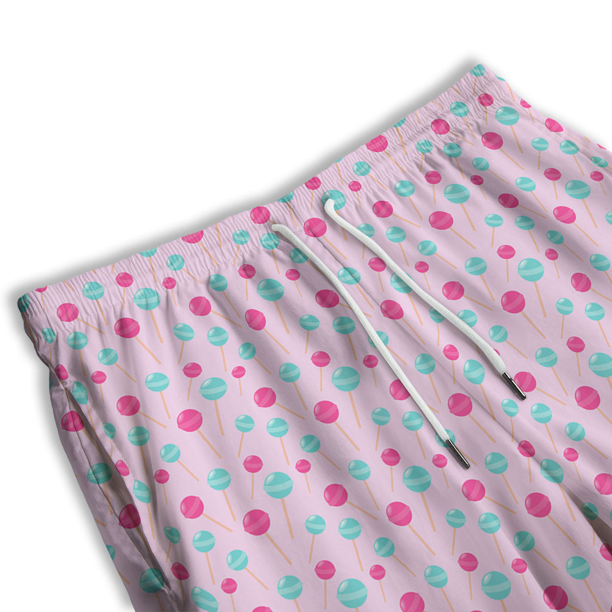 Lollipop Cartoon Print Pattern Men's Athletic Shorts