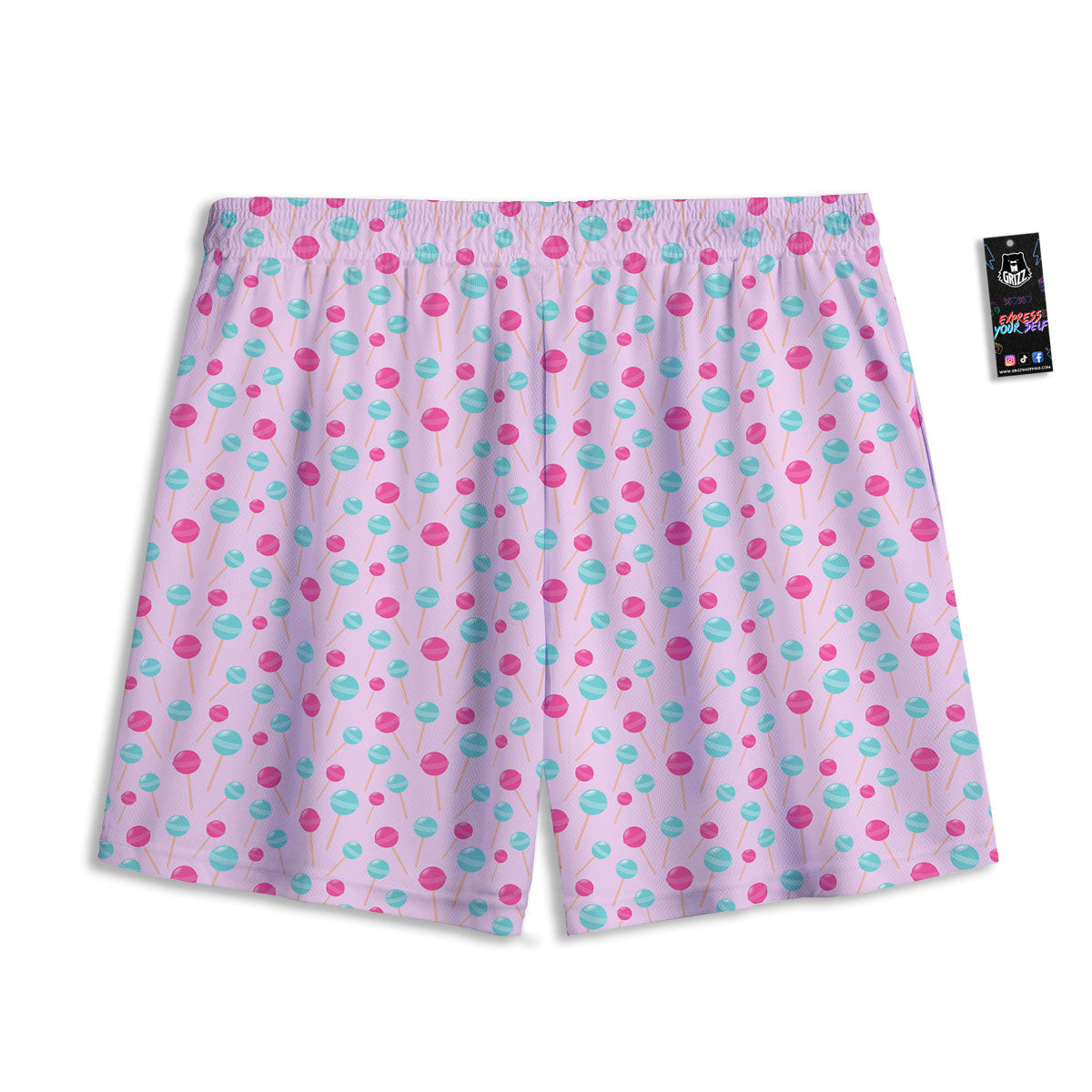 Kimono Floral Print Pattern Mesh Shorts