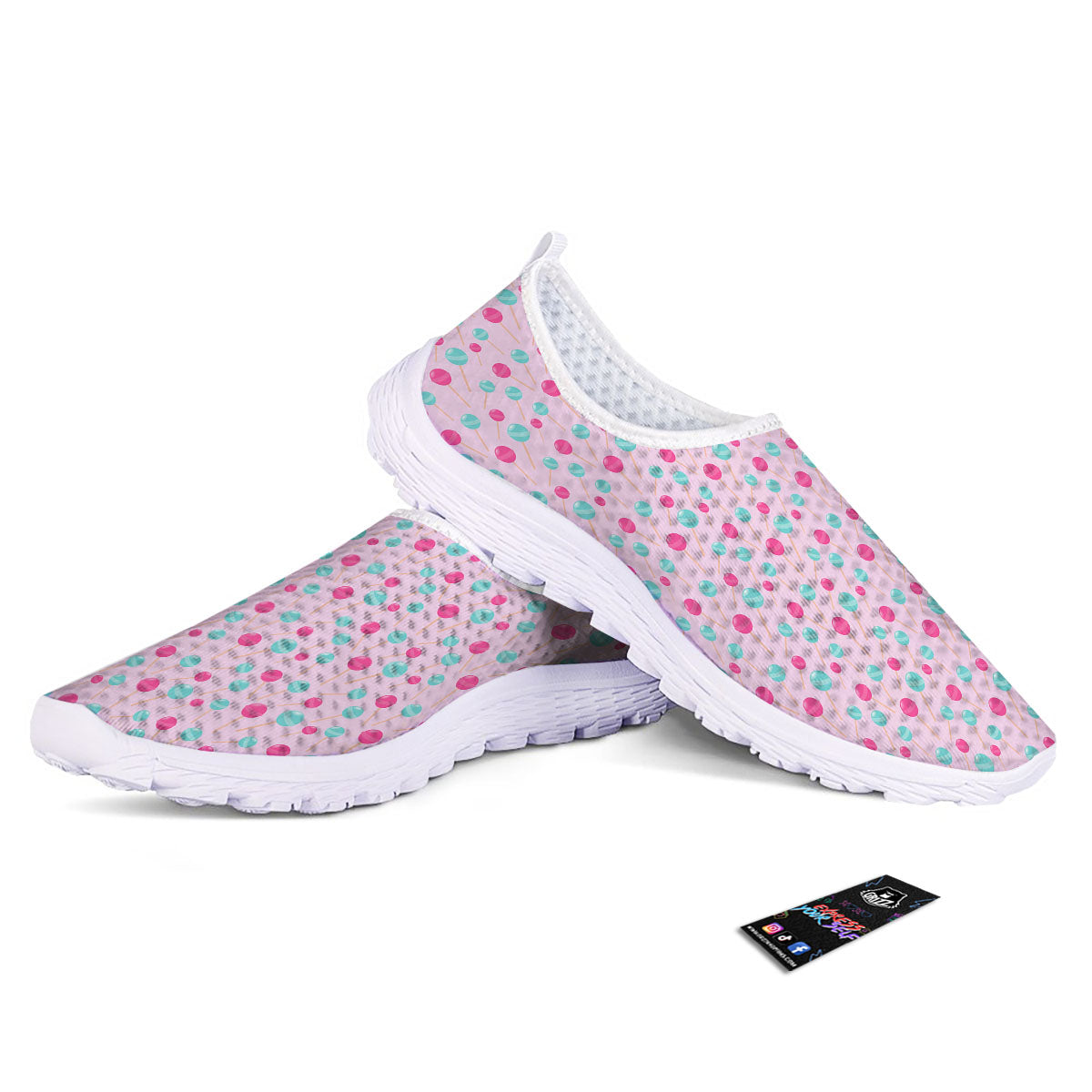 Lollipop Cartoon Print Pattern Nurse Shoes-grizzshop