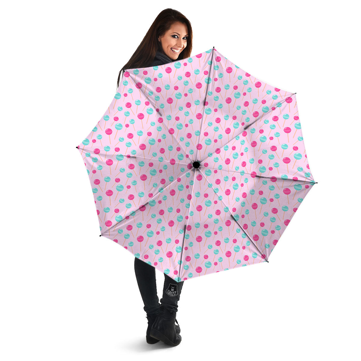 Lollipop Cartoon Print Pattern Umbrella-grizzshop