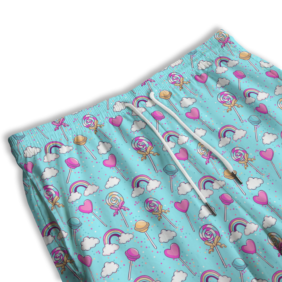 Ocean Wave Japanese Print Pattern Men's Athletic Shorts