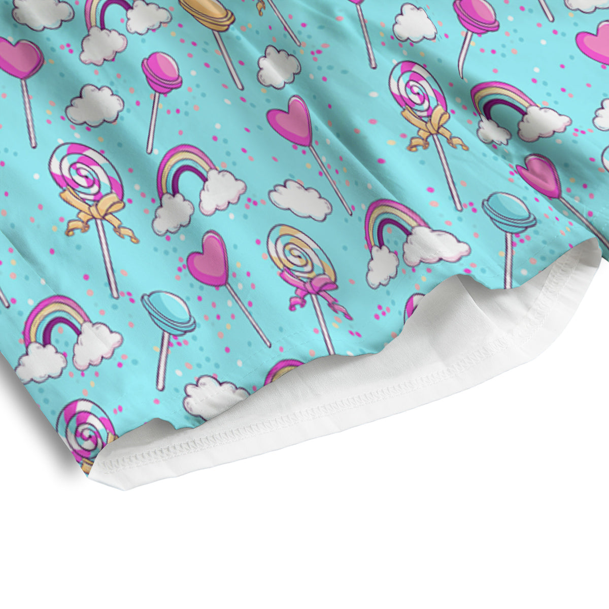 Ocean Wave Japanese Print Pattern Men's Athletic Shorts