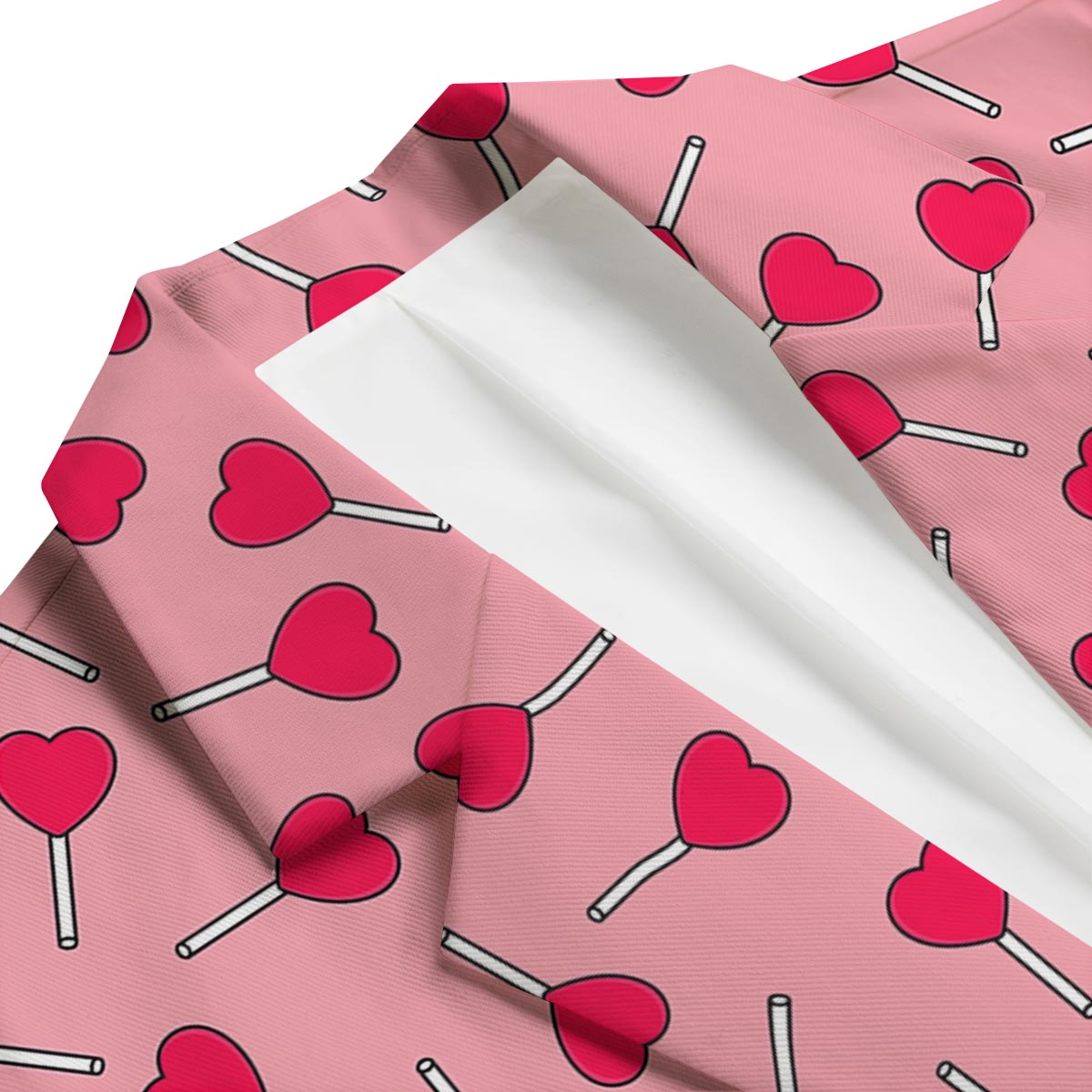 Lollipop Heart Print Pattern Men's Blazer-grizzshop