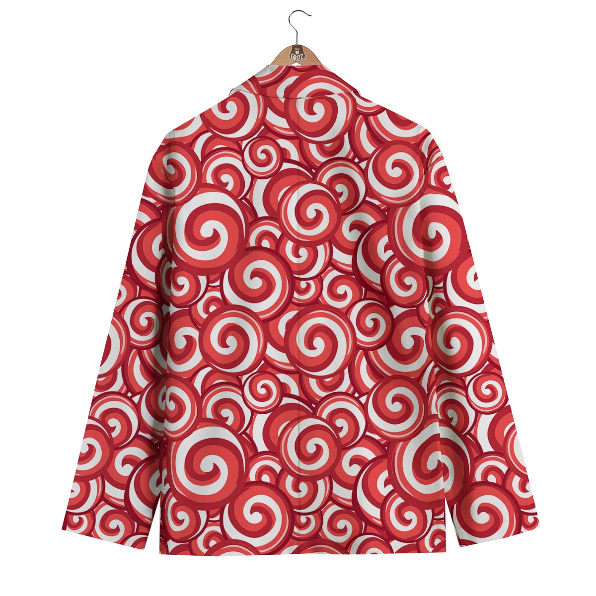 Lollipop Pattern Print Men's Blazer-grizzshop