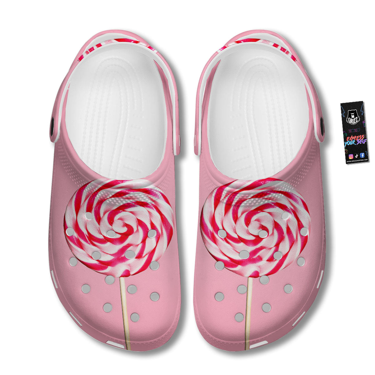 Lollipop Retro Print Clog-grizzshop