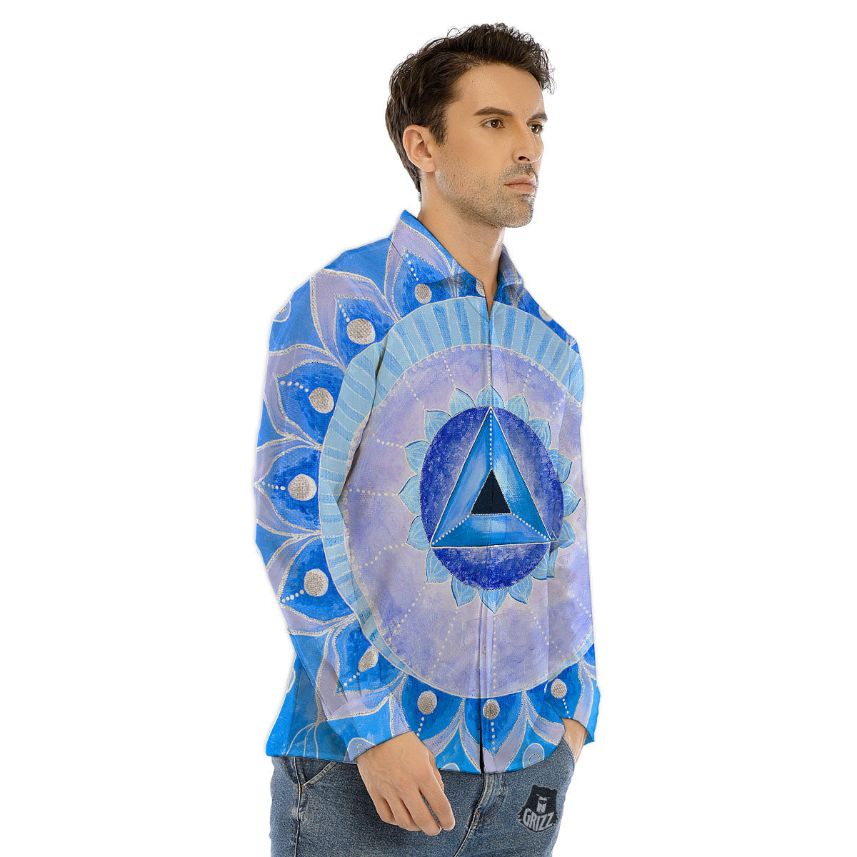 Lollipop Retro Print Men's Dress Shirts-grizzshop