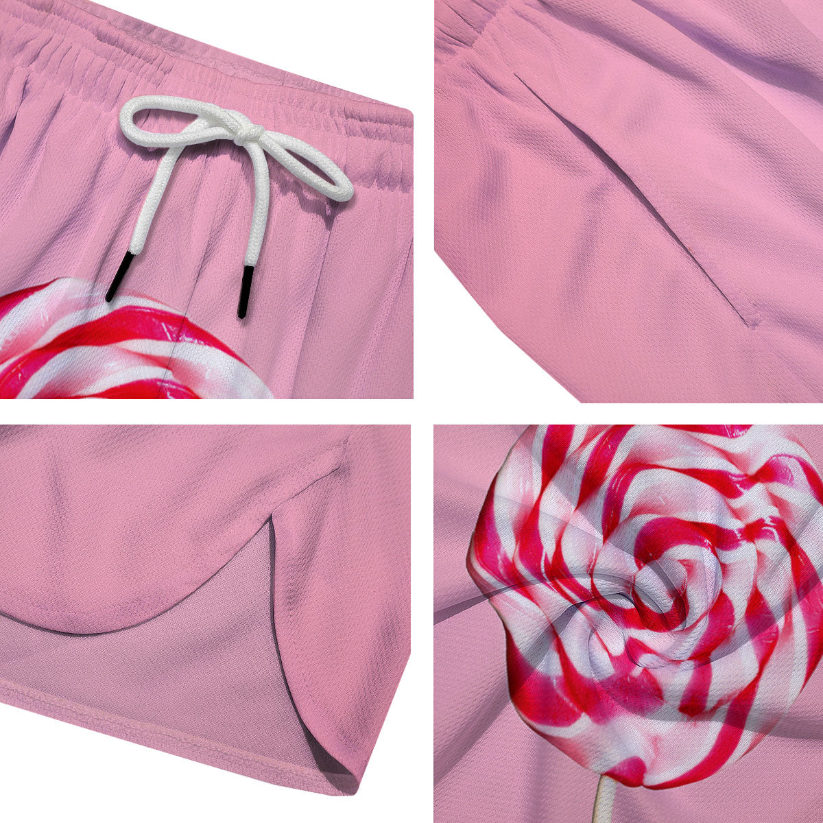 Lollipop Retro Print Men's Running Shorts-grizzshop