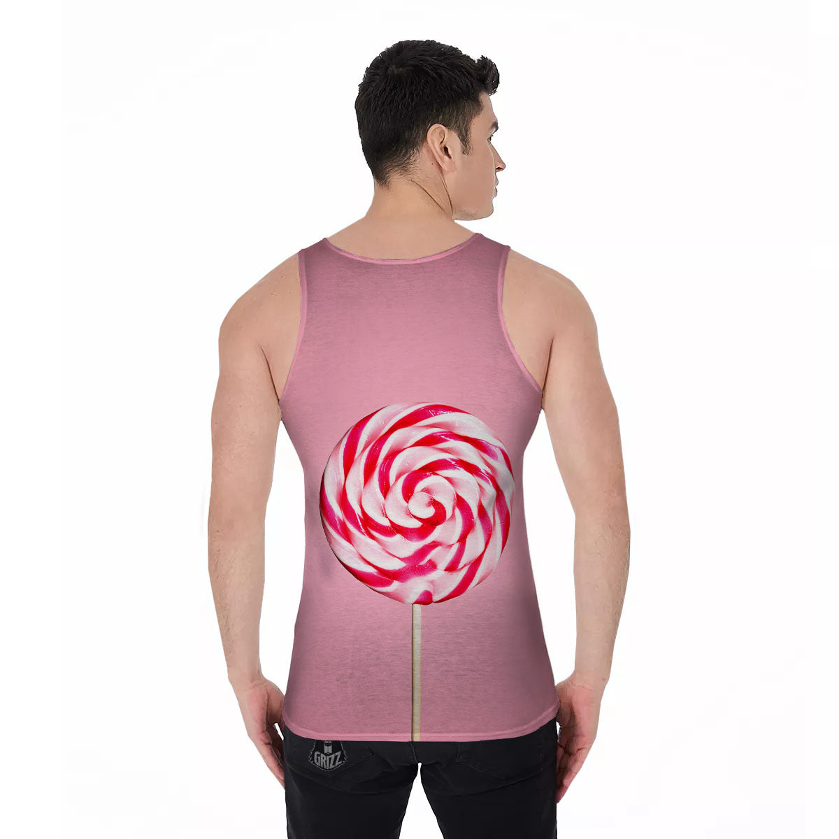 Lollipop Retro Print Men's Tank Top-grizzshop
