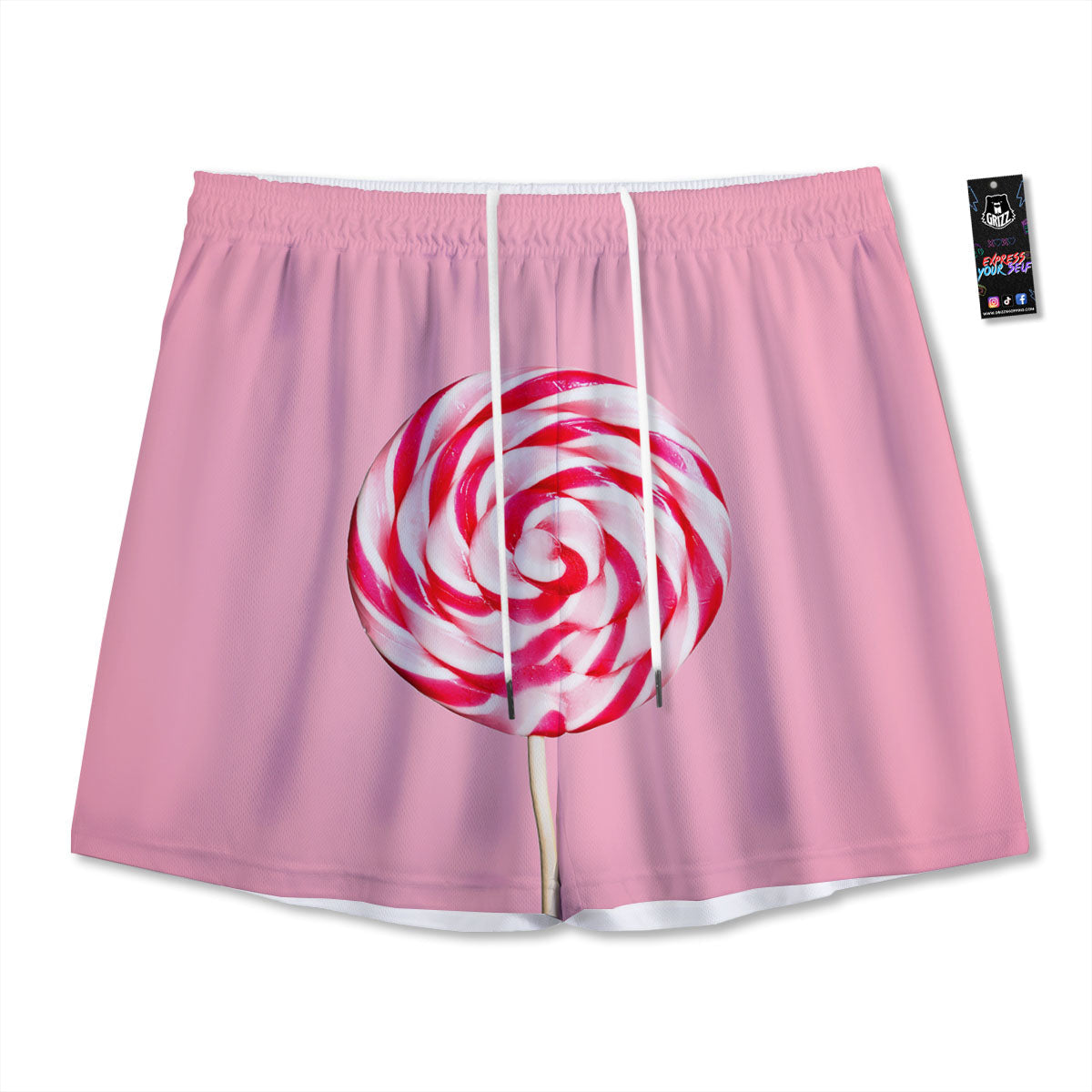 Lollipop Retro Print Mesh Shorts