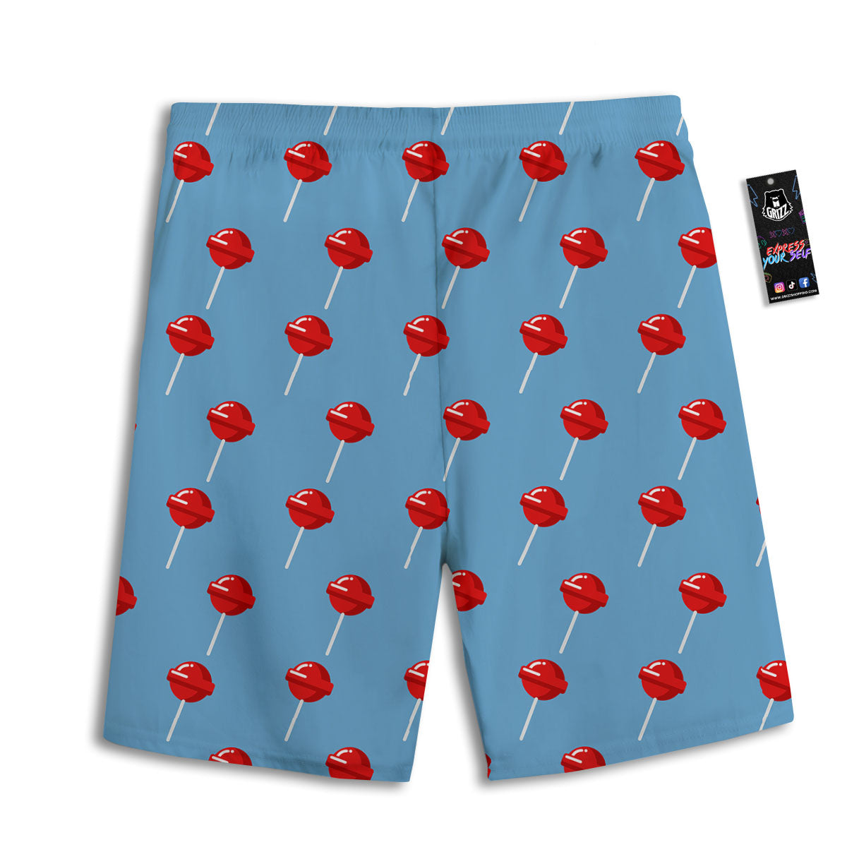 Lollipop Retro Print Pattern Men's Athletic Shorts