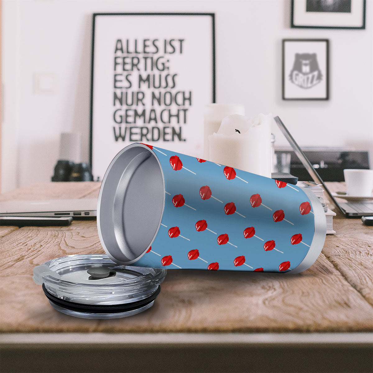 Lollipop Retro Print Pattern Tumbler-grizzshop