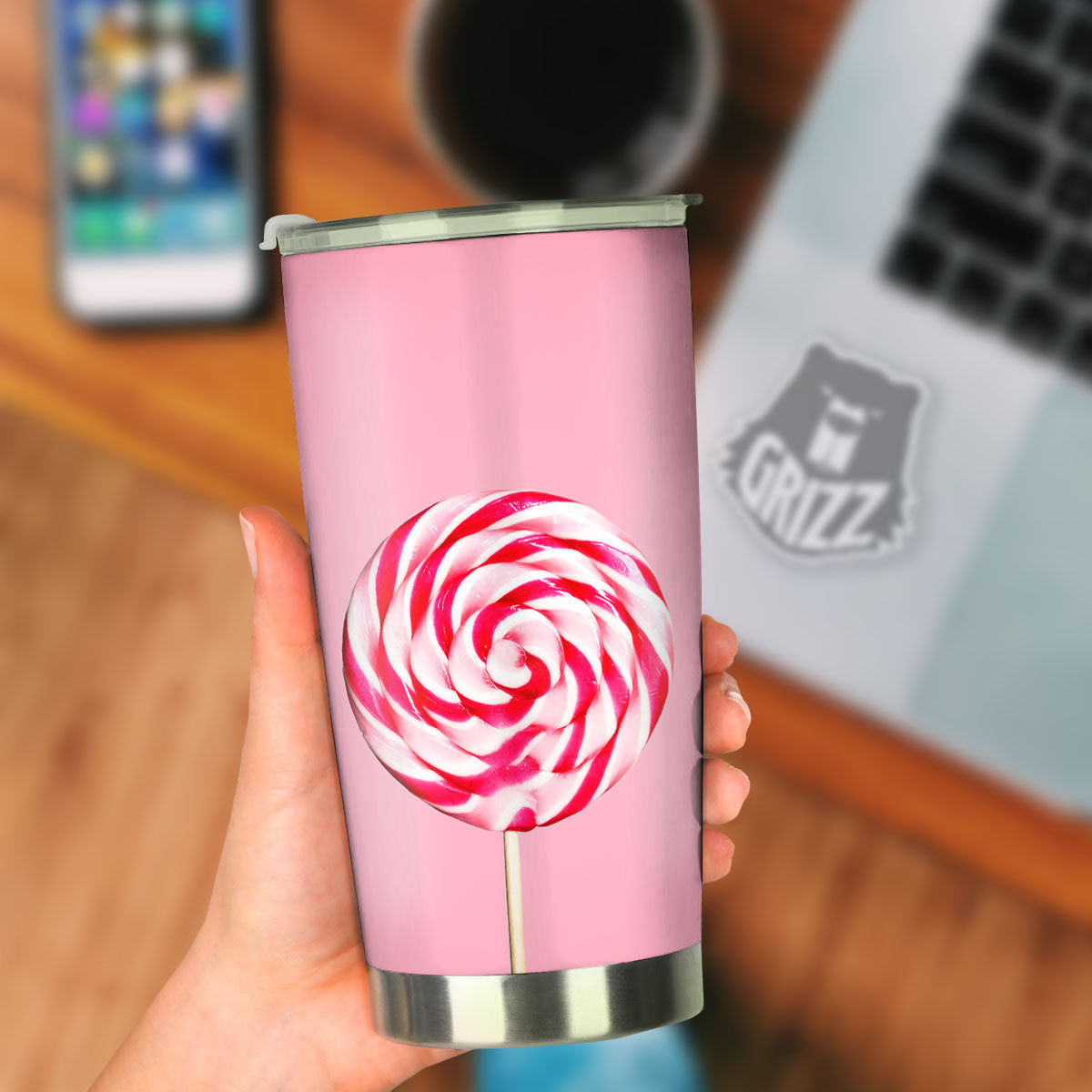 Lollipop Retro Print Tumbler-grizzshop