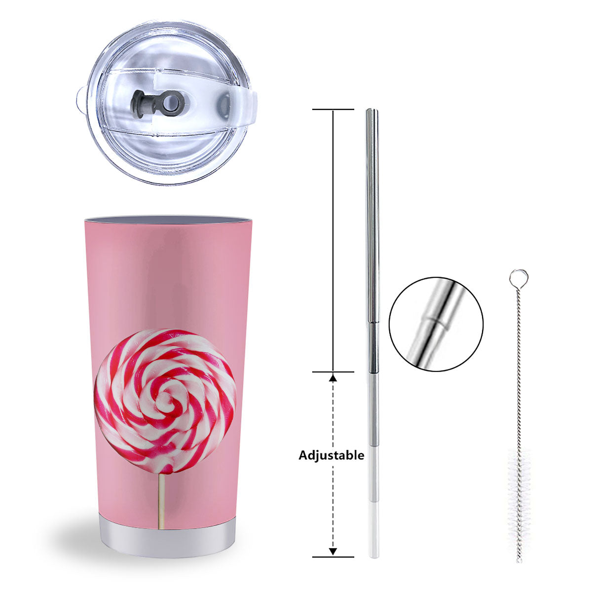 Lollipop Retro Print Tumbler-grizzshop