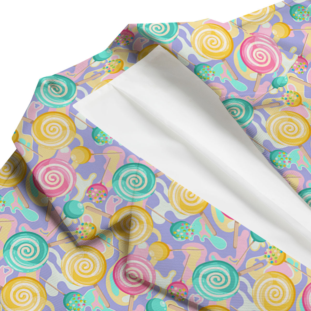 Lollipop Swirl Colorful Print Pattern Men's Blazer-grizzshop