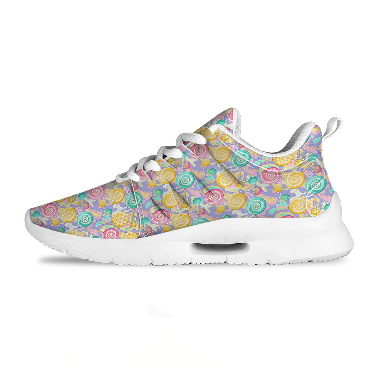 Lollipop Swirl Colorful Print Pattern Tennis Shoes-grizzshop